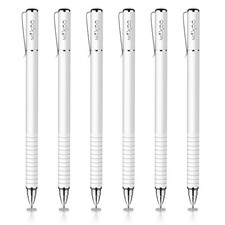 6 Pack Stylus Pens for Touch Screens- Disc  Fiber Tip 2 in 1 High Sensitivit...