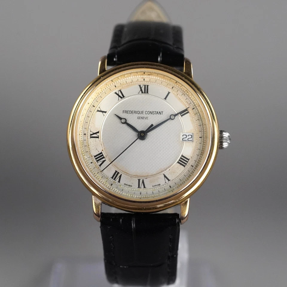 FREDERIQUE CONSTANT Men's Watch Automatic Gold 35mm Vintage New Leather Band - Image 4 of 4