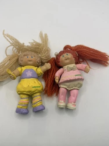 Vintage 1984 Cabbage Patch Kids Miniatures Dolls Lot of 2