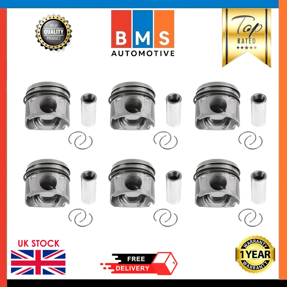 LAND ROVER 3.0 TDV6 306DT PISTONS SET 6X 0.50 DISCOVERY VELAR SPORT 9X2Q6K108CB - Image 3 of 4