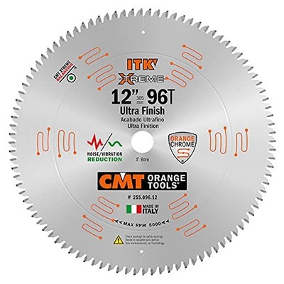 CMT 255.096.12 ITK Fine Finish Saw Blade, 12'' x 96T, 40° ATB