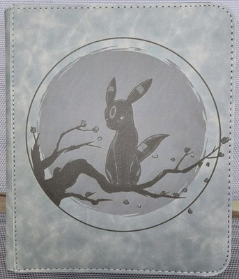 Pokemon Umbreon 2x2 Gray Top Loader Binder 112 Cards C