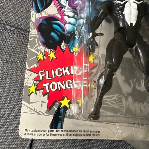 Venom Flicking Tongue Marvel Cosmic Defenders Action Figure - Vintage 92 SEALED image 4