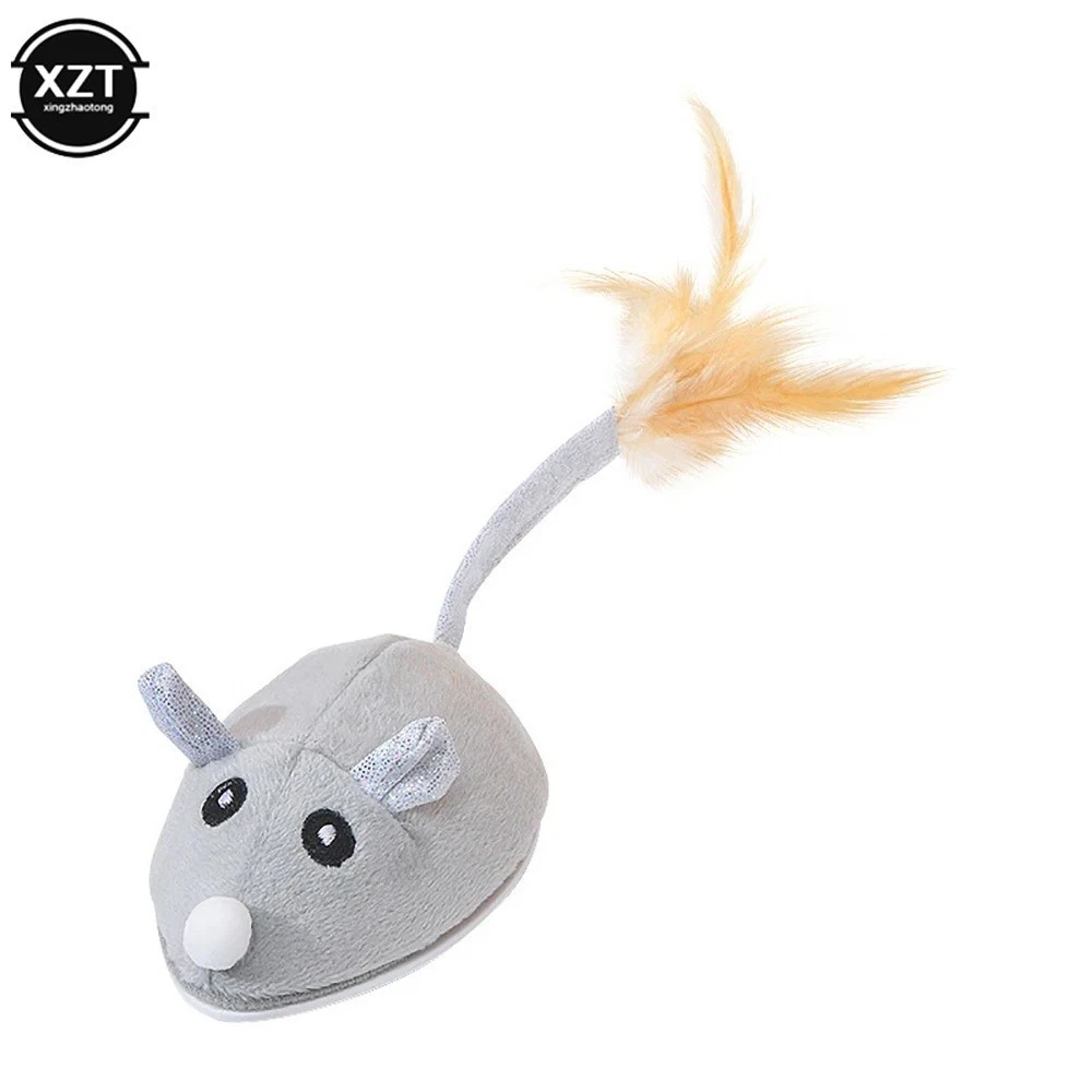 Smart Robotic Mouse Cat Toys Interactive Teaser Automatic Moving Rechargeable UK