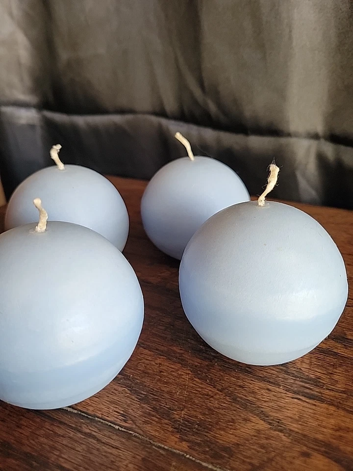 Juego de 4 velas de bola Candle-lite cielos tranquilos vintage EE. UU. Foto 3 de 4