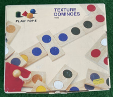 Texture Dominoes Holz-Spielzeug Plan Toys Domino Tastsinn Vintage Vollständig