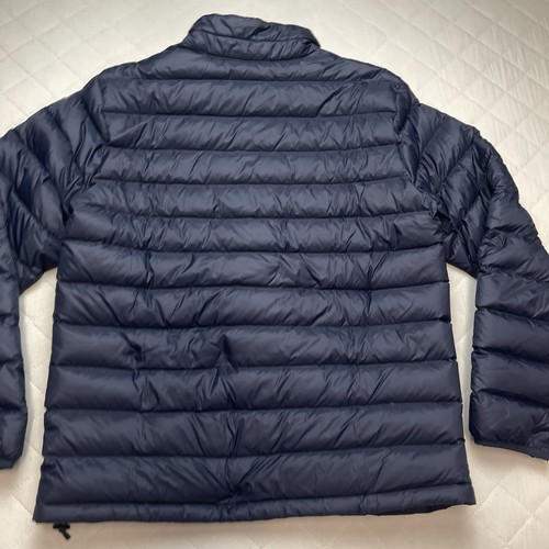 Lands End Jacket Mens Medium Down Puffer Full Zip Jacket Navy Blue Full Zip - Picture 7 of 12