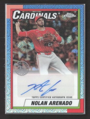 2025 Topps Chrome Nolan Arenado #NA Silver Mojo 28/50 Auto