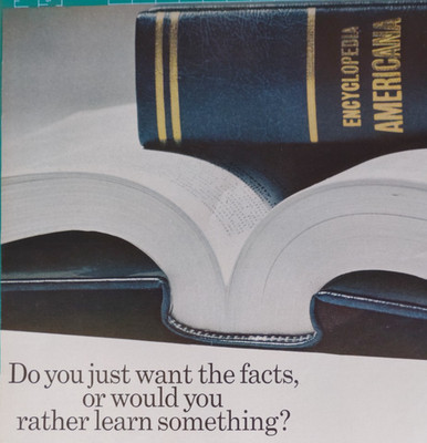 Vintage Retro 1970 Ad Encyclopedia Americana Do You Want Just The Facts Or