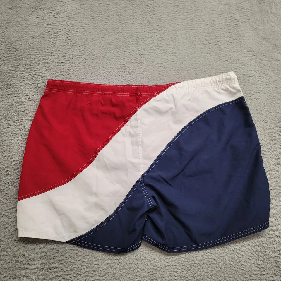 Pantalones Cortos Beach Rays Para Hombre XL Rojo Blanco Azul EE. UU. América Forrados Natación Bandera Cordón Foto 3 de 4