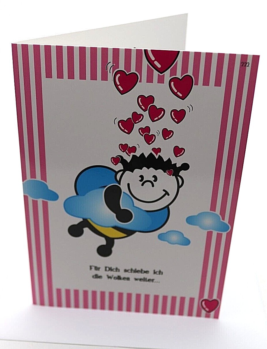 Valentinstag Karte Sternenhimmel Geburtstag Glückwunsch- Klapp- Grußkarte Liebe