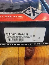 CK RAC2S-10-2-L5 Rotary Amperage Handle 10k 28' for Lincoln 5 pin Machines. WW10