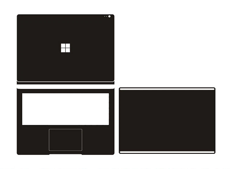 Carbon Vinyl Sticker Skin Protector Cover for Microsoft Surface Book Pro Laptop - Image 3 of 4