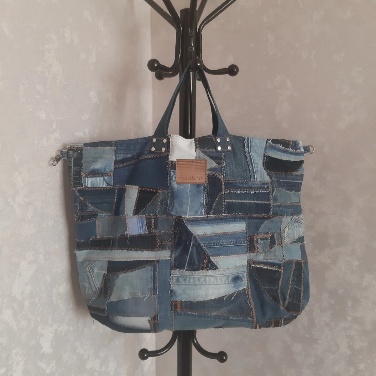 Denim Bags Handmade, Upcycled Shopper Bag, Patchworked Denim & Tapestry Bag  for Everyday Use, Denim Canvas Teacher's Bag, Weekender Bag. - Etsy