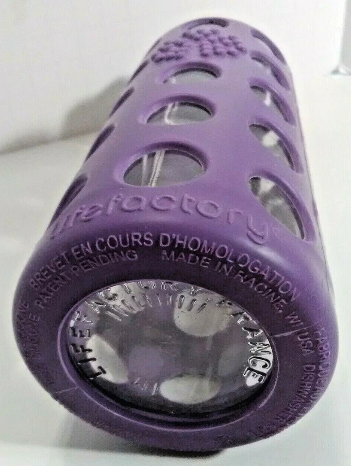 Botella de vidrio Lifefactory con tapa, púrpura niño tamaño 9 oz Foto 3 de 4