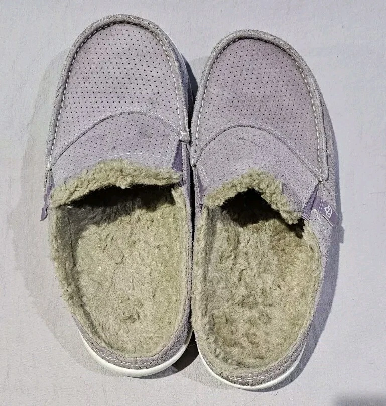 Chinelos Spenco Siesta Pelúcia Camurça Slide Mules Tamancos Forrados Lavanda Tam7.5 20B - Imagem 3 de 4