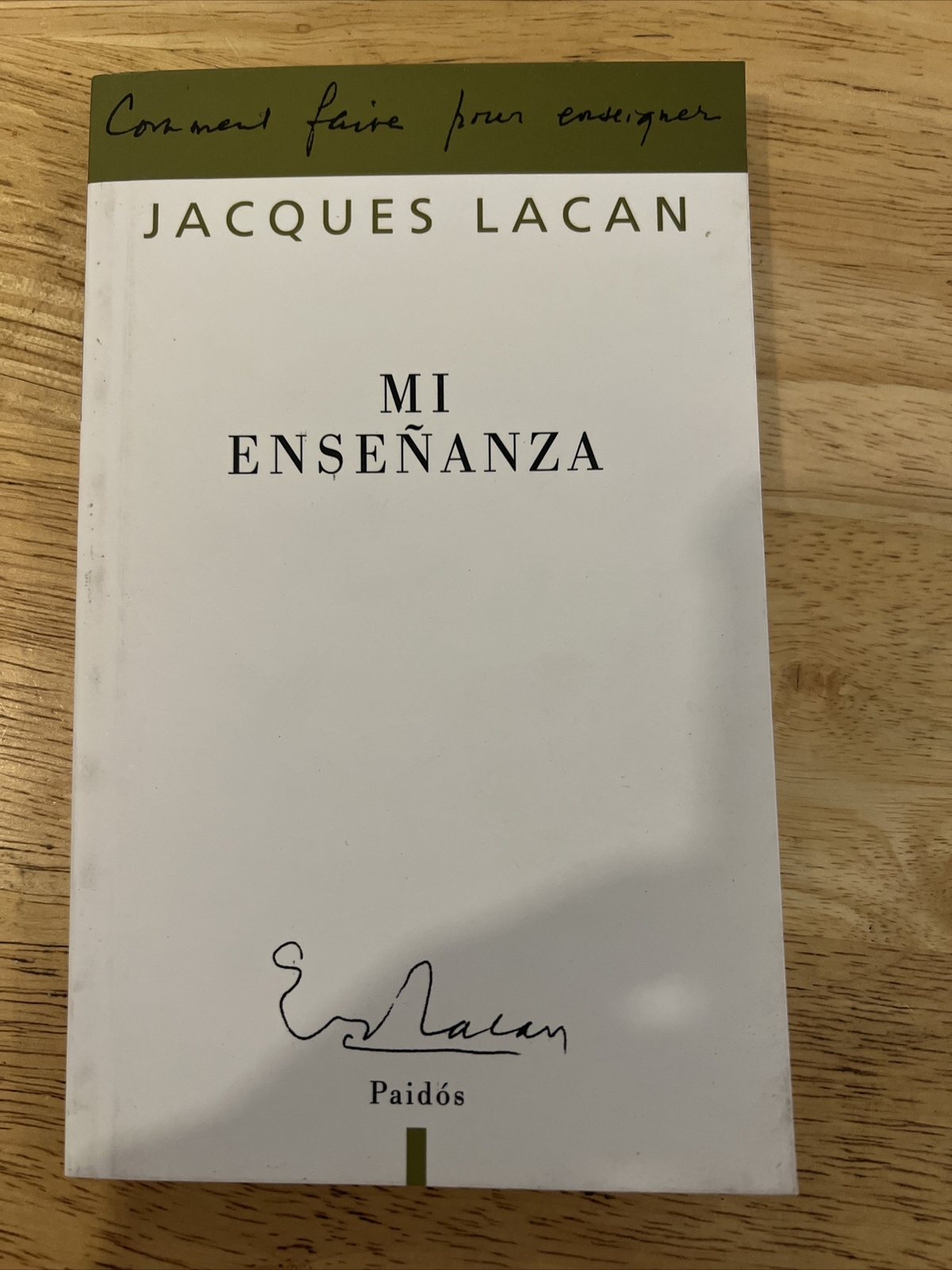 Mi Ensenanza - Spanish Edition by Lacan, Jacques - Paperback - Jacques Lacan