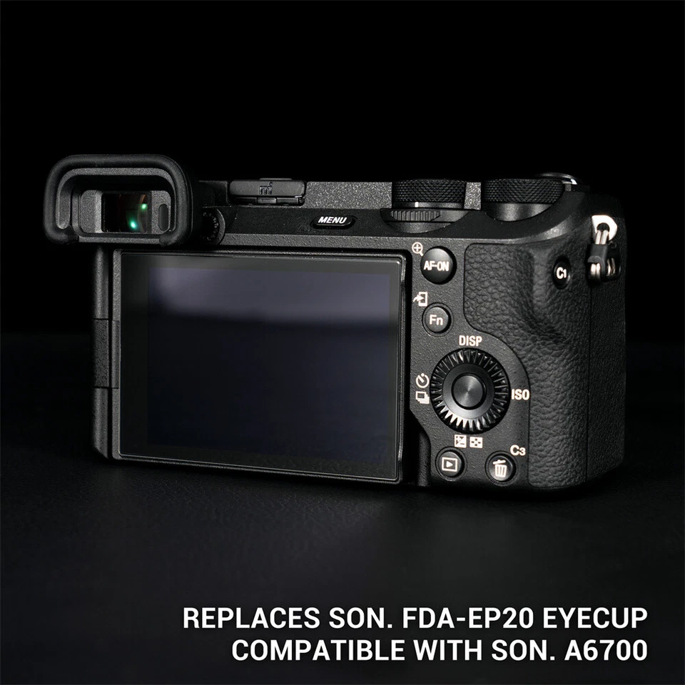 2PCS Soft Long Eyecup Eyepiece Viewfinder Eye Cup fr Sony A6700 Replace FDA-EP20 - Image 2 of 4