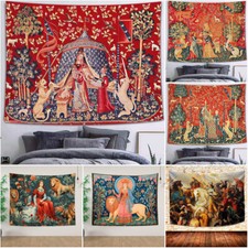 Large Medieval Louvre Tapestry Wall Hanging Art Bedroom Bedspread Backdrop Gifts