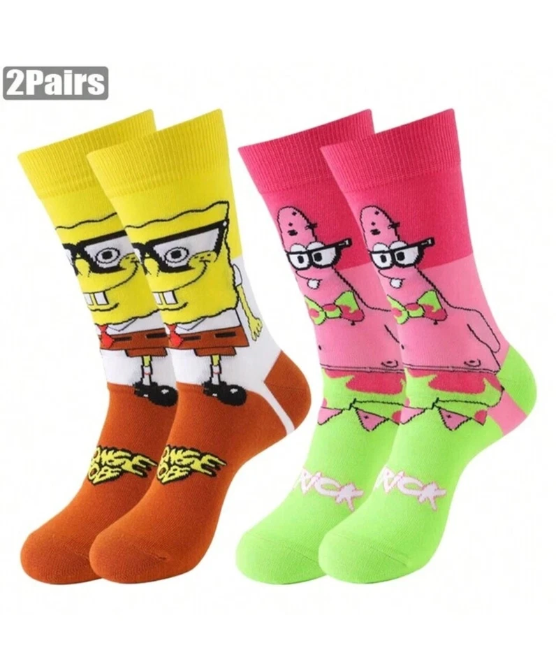 Juego de dos calcetines cortos Bob Esponja y Patrick niñas/niños talla única Foto 2 de 4