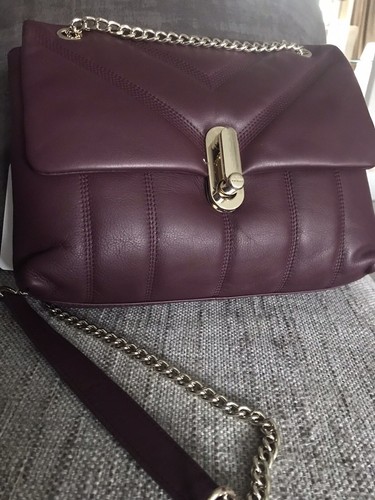 Ted Baker Ayahlin Purple Puffer Quilted Crossbody Bag