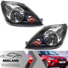 Headlights Ford Fiesta Mk6 ST 2005-2009 Grey Inner Headlamps Pair Left & Right