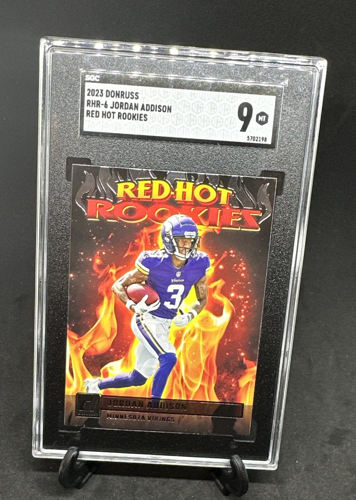 Jordan Addison Panini Donruss Red Hot Rookies #RHR6 Base