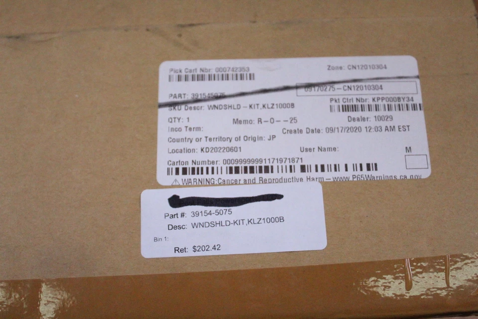 Kawasaki KLZ1000 2015 Versys parabrisas nuevo Foto 4 de 4