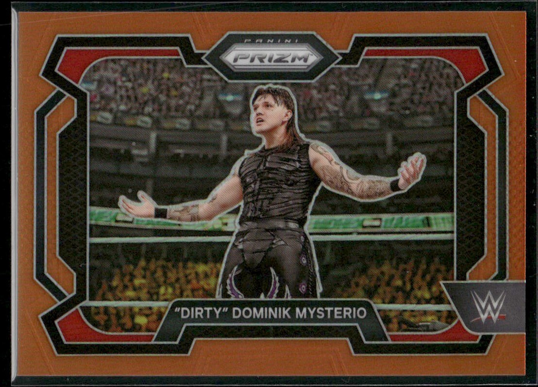 2024 Prizm WWE Dirty Dominik Mysterio #4 Orange Prizm /99
