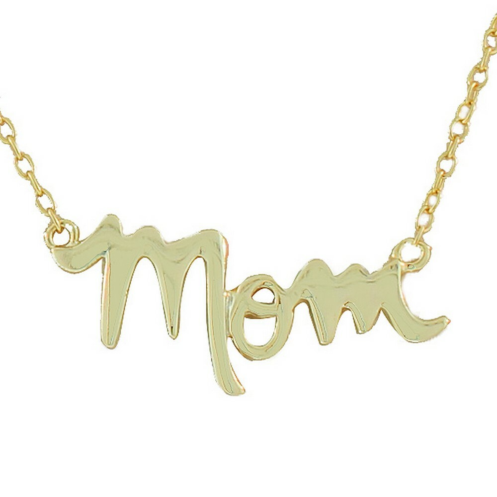 Sterling Silver Yellow Gold Plated Mom Mother Charm Classic