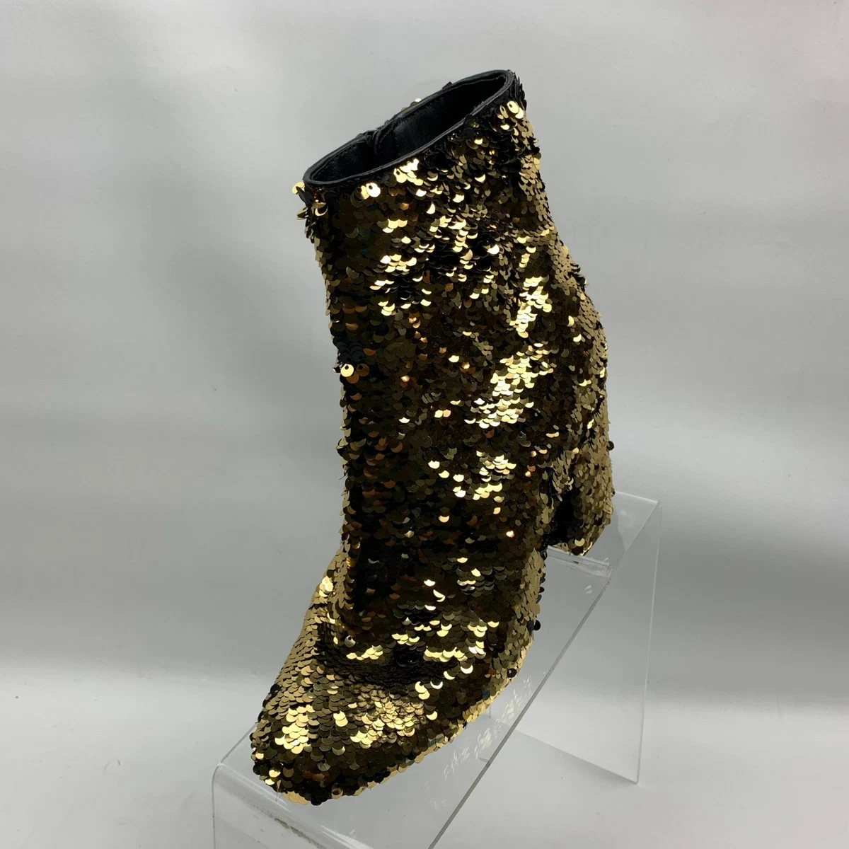 Black and gold clearance sequin boots