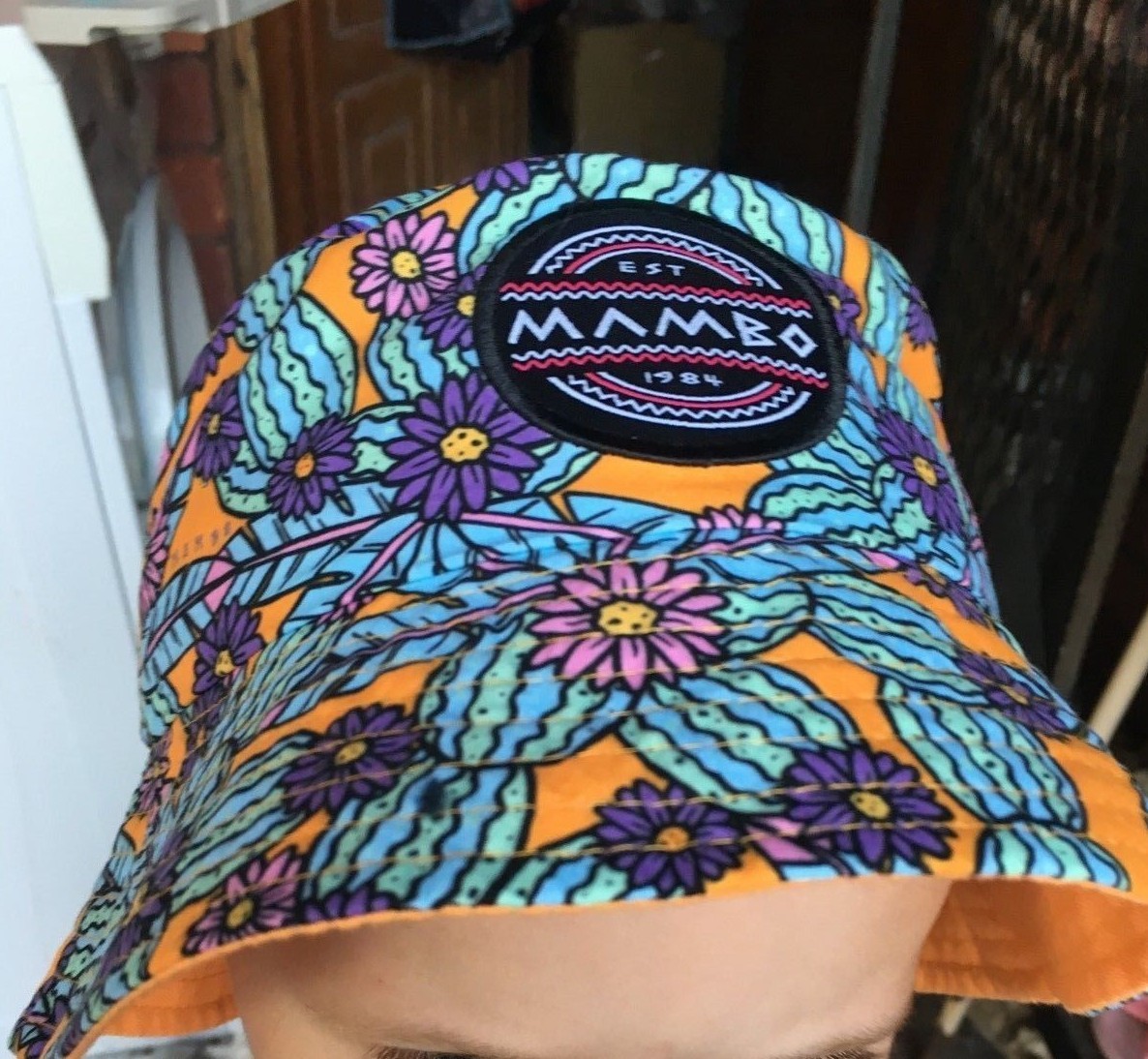 MAMBO FLOWER POWER TODDLER GIRLS BUCKET HAT BNWT FREE POST (ACC99