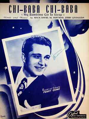 Vintage Sheet Music CHI BABA CHI BABA Mack David Al Hoffman 1946 