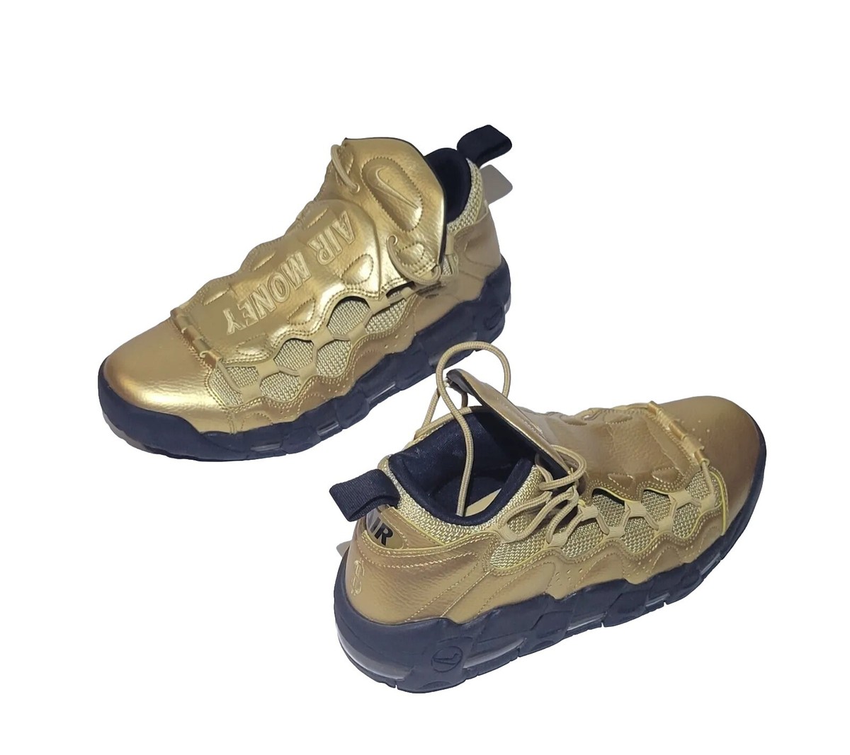 Nike Air Max More Money Men's size 10 Metallic Gold Black
