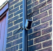 Ring Spotlight / Plus / Pro - Camera Mount Bracket 68mm Down Pipe Gutter Black