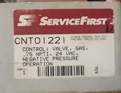 Trane American Standard Pressure Furnace Gas Valve Fits CNT01221 CNT1221