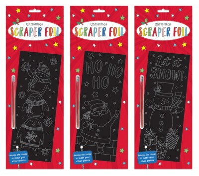Weihnachten Schaberfolie Silber Gravur Kunst Kinder Strumpf Füller Aktivität