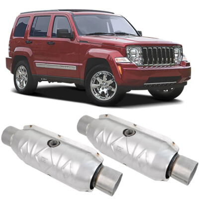 2Pcs 2.5''In&Out Car Catalytic Converter EPA Stainless For Jeep Liberty 3.7L V6