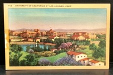 UCLA University Of California At Los Angeles California Post Card Linen Color PC