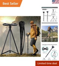 2-in-1 Aluminum Walking Cane with Seat - Lightweight Trekking Poles for Outdoors