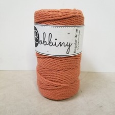 Bobbiny 3ply Macrame Rope Terracotta Regular 3mm 3x20 Fibers 100m