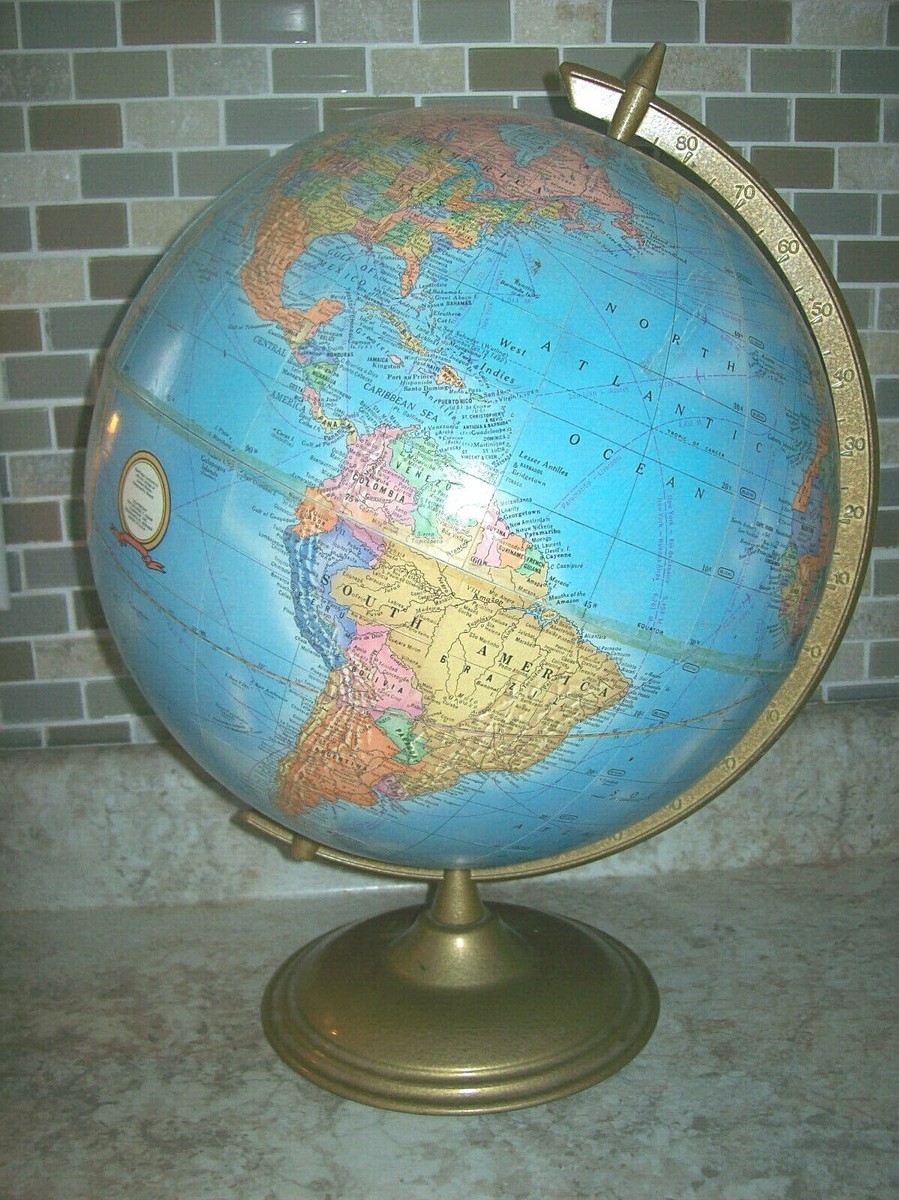 Cram's Imperial World Globe The George F. Cram Co. Vintage