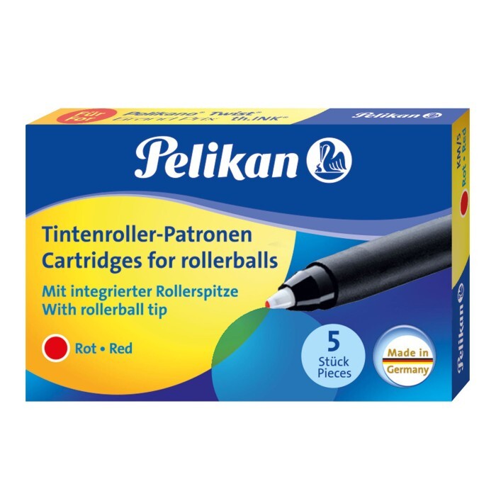 Pelikan 6 confezioni da 5 cartucce per Sferografica Rosso (30 cartucce)