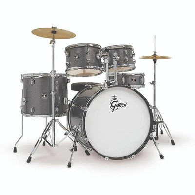 Gretsch Renegade 5pc Drum Set Grey Sparkle w/Hw & Cymbals