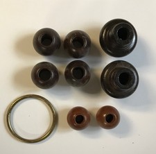 Macrame Wooden Loose Beads and Spacers and Ring