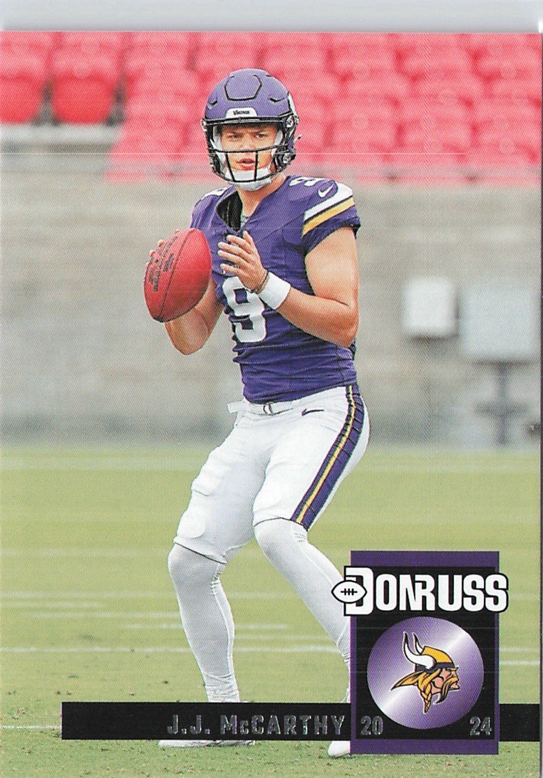 2024 Panini Donruss Football - JJ McCarthy RC #27 - Retro 2004 Rookie Insert 