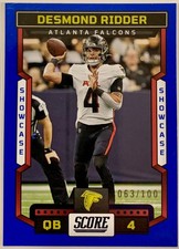 2023 Panini Score #36 Desmond Ridder Blue Showcase SP /100