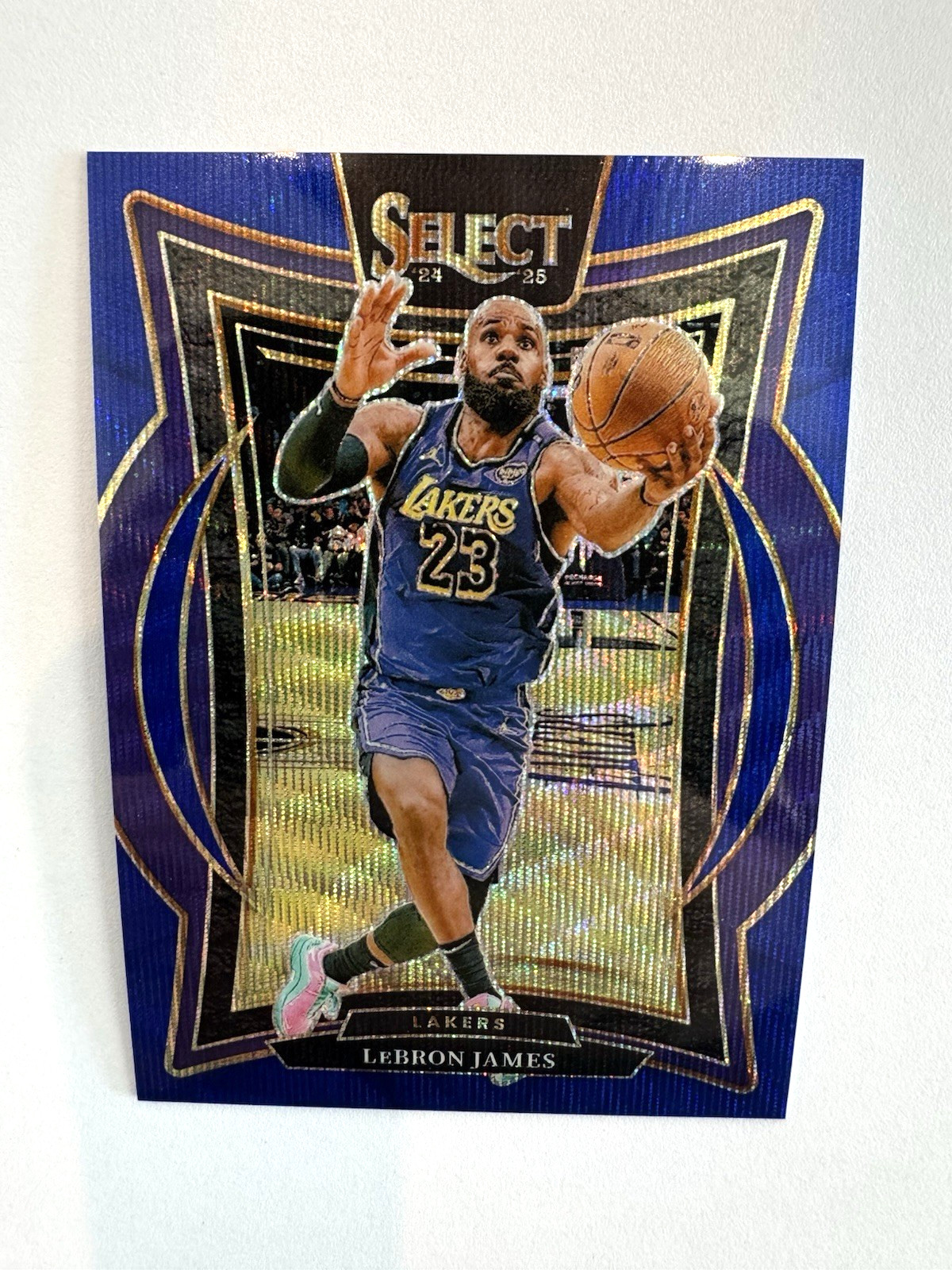 LeBron James 2024 Panini Select #54 Concourse Blue Wave/75 LA Lakers