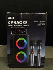 Karaoke Machine for Adults Kids, Portable Bluetooth Speaker with 2 Wireless Mi 3