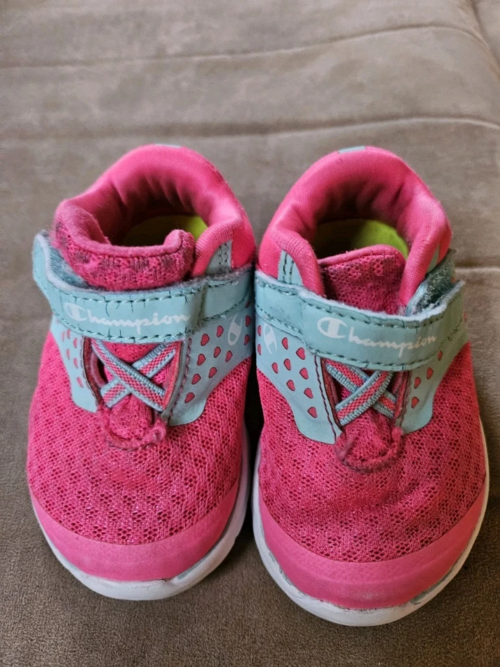 Zapatos Champion Infantil Niñas Talla 3W Rosa y Verde Azulado. (bxS) Foto 4 de 4